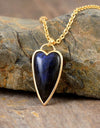 Copper Labradorite Heart Shape Necklace