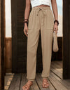 Textured High Waist Joggers