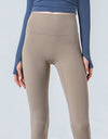 Wide Waistband Cropped Sports Leggings