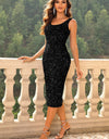 Sequin Sleeveless Slit Dress