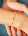 Crown Shape 18K Gold-Plated Bead Bracelet