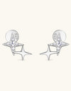 Moissanite 925 Sterling Silver Star Shape Earrings