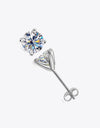925 Sterling Silver 1 Carat Moissanite 4-Prong Stud Earrings