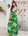 Printed Surplice Spaghetti Strap Dress