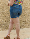 RISEN Maya Full Size Mid Rise Asymmetrical Shorts
