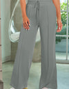 Drawstring Wide Leg Pants with Pockets