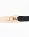 PU Elastic Wide Belt with Alloy Buckle