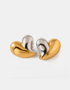 Heart Shape Stainless Steel Stud Earrings