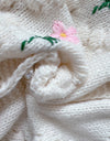 Floral Button Up Round Neck Long Sleeve Cardigan