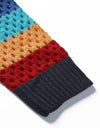 Openwork Color Block Tied Cardigan