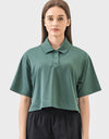 Half Button Short Sleeve Active T-Shirt