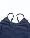 Spaghetti Strap Deep V Jumpsuit with Pockets