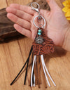 Turquoise Fringe Detail Key Chain