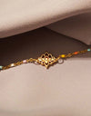 Lotus Shape 18K Gold-Plated Bead Bracelet