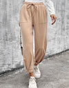 Drawstring Straight Pants with Pockets