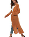 Long Sleeve Open Front Buttoned Cardigan