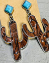 Turquoise Cactus Earrings