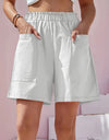 Full Size Pocketed Elastic Waist Shorts