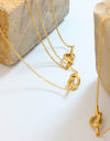 18K Gold-Plated Titanium Steel Knot Necklace