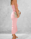 Slit Tube Midi Dress