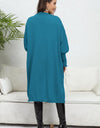 Open Front Dropped Shoulder Cardigan