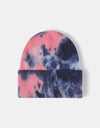 Tie-Dye Cuffed Rib-Knit Beanie Hat