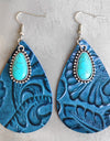 Artificial Turquoise Teardrop Earrings