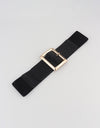 Rectangle Buckle Elastic Wide Belt