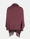 Fringe Open Front Long Sleeve Poncho