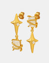 Zircon Copper Geometric Drop Earrings