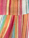 Striped Smocked Waist Pants with Pockets