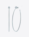 Adored 925 Sterling Silver Moissanite Hoop Earrings