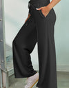 Drawstring Wide Leg Pants with Pockets
