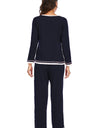V-Neck Top and Pants Lounge Set