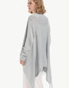 One-Button Tassel Tie Asymmetrical Hem Cardigan