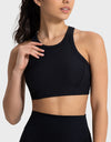 Wide Strap Cropped Sport Tank