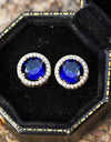 Contrast 2 Carat Moissanite Platinum-Plated Stud Earrings