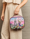 Nicole Lee USA Printed Handbag with Three Pouches