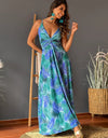 Twisted Printed V-Neck Cami Dress