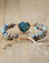 Handmade Heart Shape Natural Stone Bracelet