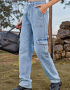 High Waist Cargo Jeans
