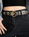 Heart Shape Alloy Detail PU Leather Belt
