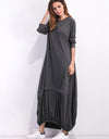 Full Size Round Neck Long Sleeve Sweatshirt Dress
