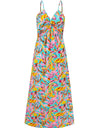 Twisted Printed V-Neck Cami Dress
