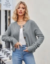Button Down Exposed Seam Cardigan