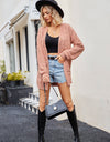 Cable-Knit Long Sleeve Cardigan