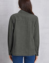 Collared Neck Button Up Denim Top