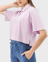 Half Button Short Sleeve Active T-Shirt