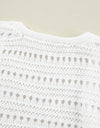 Openwork Open Front Long Sleeve Cardigan
