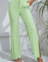 Slit High-Rise Flare Pants